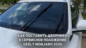 Как включить сервисный режим стеклоочистителей / поднять дворники Джили Монжаро / Geely Monjaro 2026