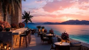 Rooftop Lounge Music — закат у океана с расслабляющей фоновой музыкой для работы