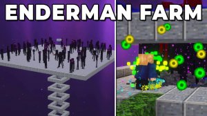 Простая ферма для получения опыта с эндерменами в Minecraft