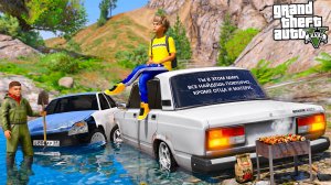 ОПЕРСКАЯ ЕЗДА В GTA 5 - НЕУДАЧНАЯ ПОЕЗДКА НА ШАШЛЫКИ! УТОПИЛИ СЕМЕРКУ И ПРИОРУ! 🌊ВОТЕР