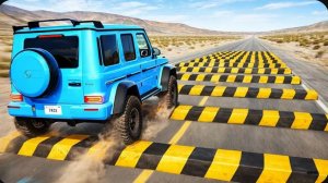 «Машины против 100 уступов» №6 в BeamNG Drive! (1)