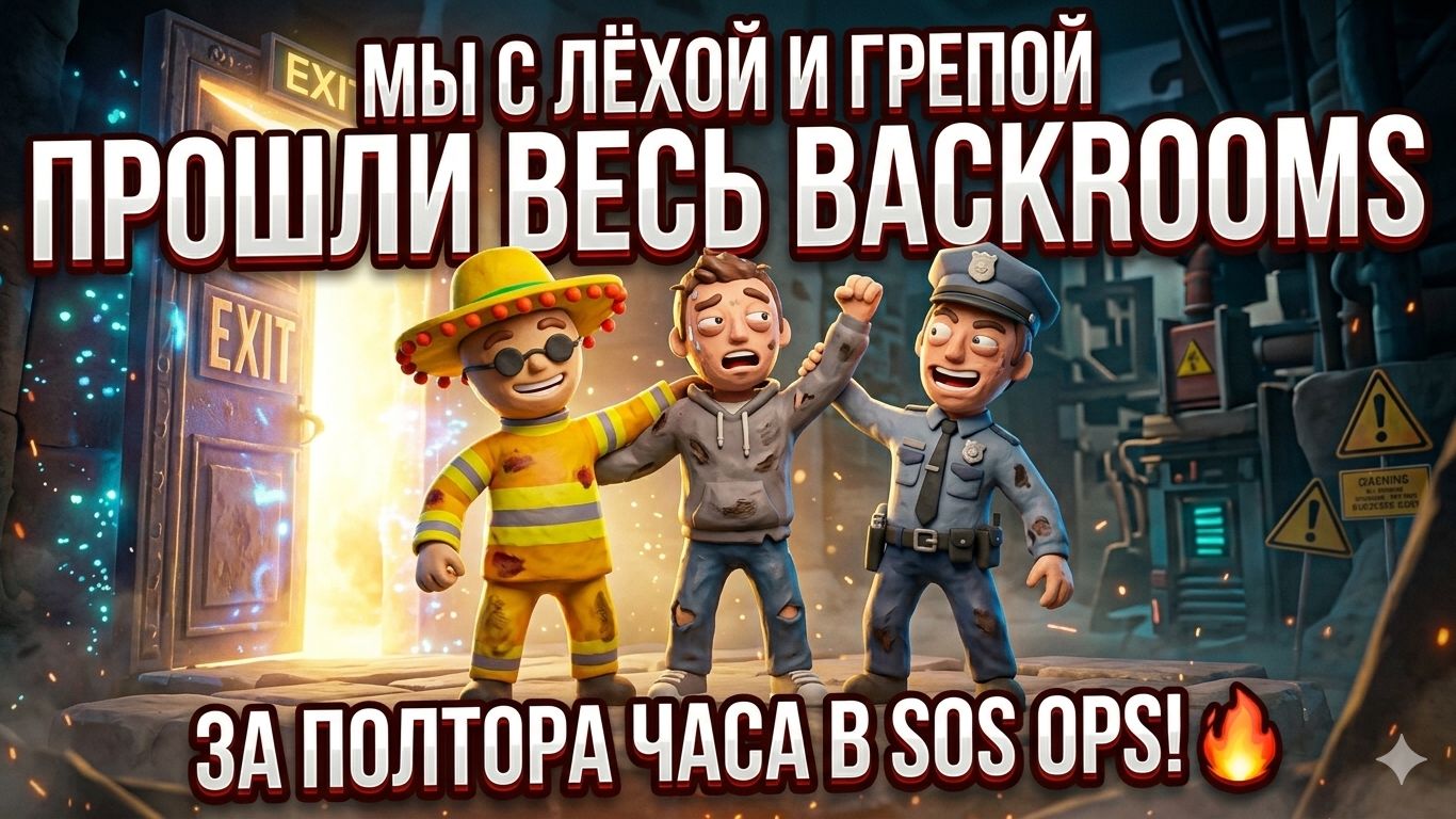 Мы с Лёхой и Грепой ПРОШЛИ ВЕСЬ BACKROOMS ЗА ПОЛТОРА ЧАСА В SOS OPS!