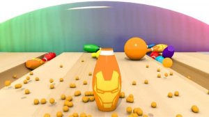 УЧИМ ЦВЕТА - Игра в Боулинг - Кегли Супергерои   Мультфильм для детей   Изучаем цвета по супергероям