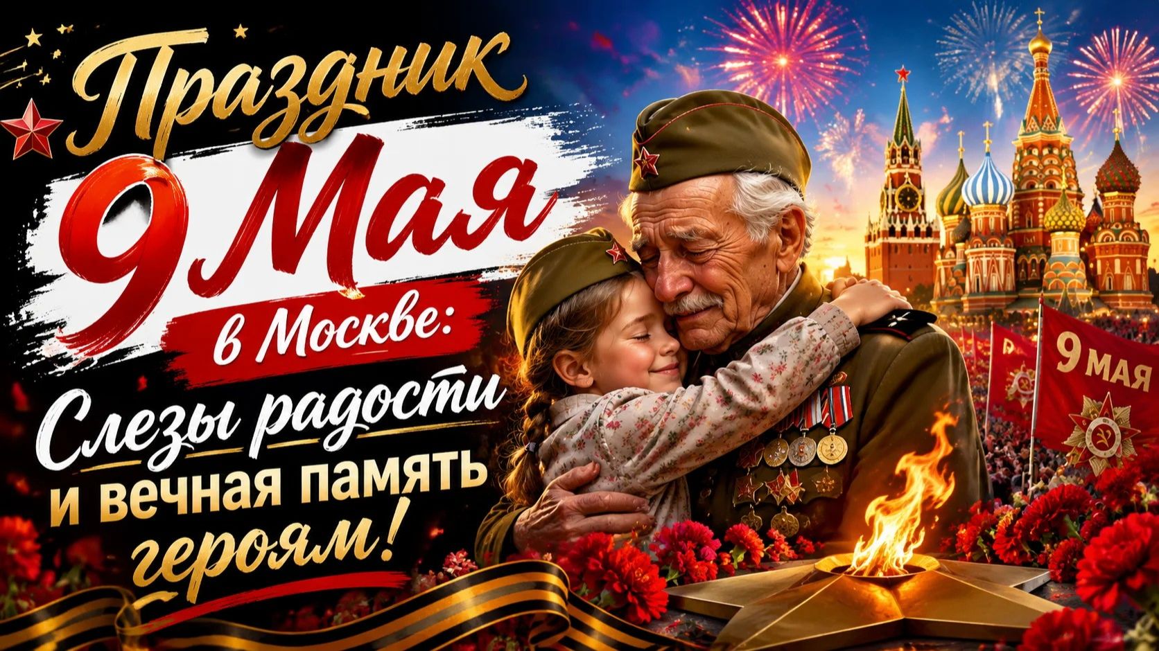 Праздник 9 Мая в Москве: Слезы радости и вечная память героям!