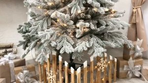 Декоративная ограда РЕЙЛИ, дерево, белые LED-огни, 76х38 см, батарейки, ACW007560