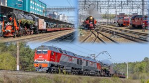 Поезд Победы в Самаре!!! Новейший Км на КбшЖД, 2 красных БСа, ЭП2К «ТЧ-8» и паровоз «Лебедянка»