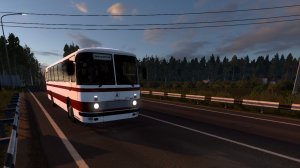 На трассе автобус «ЛаЗ»