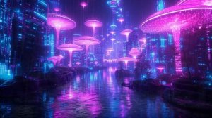 Metropolis - Ambient Futuristic Music With Rain - 1 Hour Studying Sleep Music