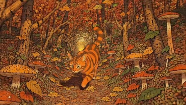 Deep Focus In The Golden Forest： The Feline’s Secret ⧸⧸ Minimal Techno Mix [Dark & Organic Vibes]