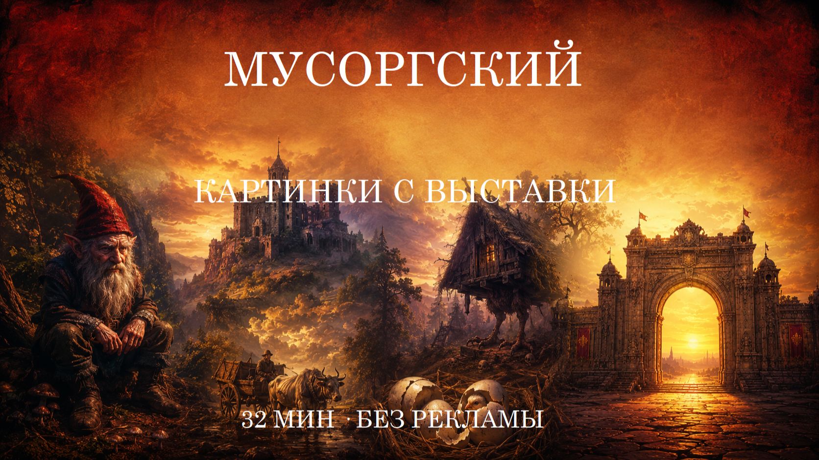 🎨 Мусоргский – Картинки с выставки | 32 минуты (без рекламы) | Русская классика для души и учёбы