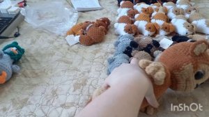 Готовые работы. Полочка с моими игрушками. Навязываю на наличие.
