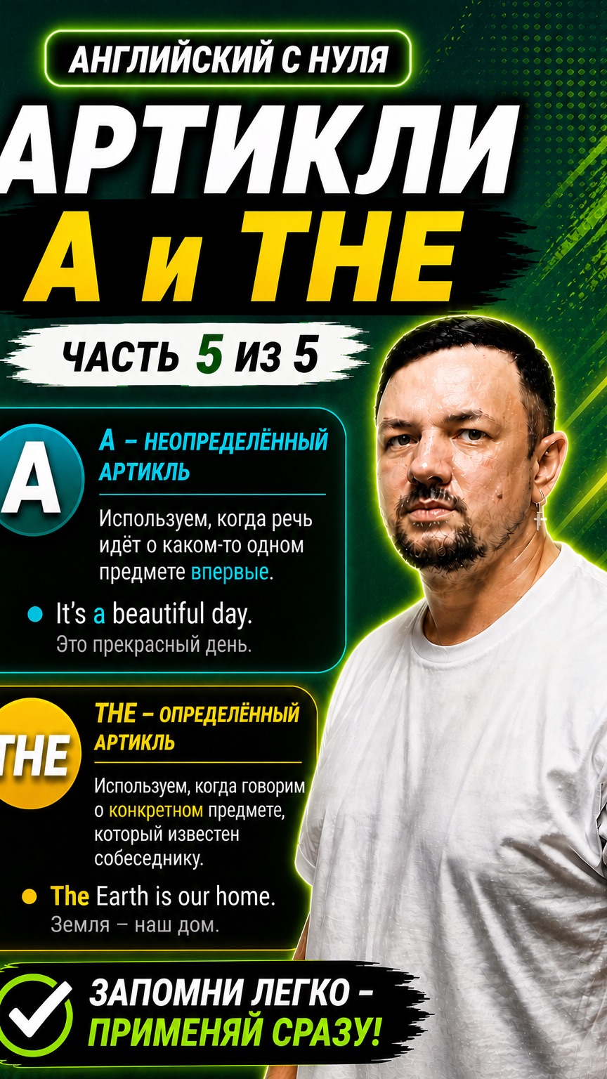 Английский язык с нуля. Артикли. Часть 5