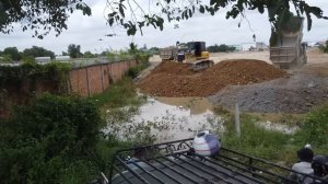 Ep10. Update To Complete 100_ Corner 1 Fill Land Delete Pit Field by SHANTUI DH17 C3 with dump truck