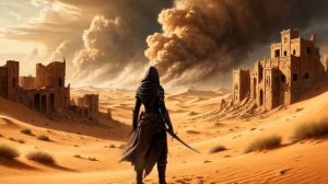 Cj_ALI- The wasteland- Сумрачная пустошь# полет фантазии(@fanta3erka)# V-art AI Shedevrum