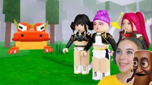 ЛЯГУШКА И ОХОТНИЦЫ НА ДЕМОНОВ В 99 ДНЕЙ ВЫЖИВАНИЯ В ЛЕСУ С АЛЁНОЙ в ROBLOX!