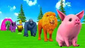 Какой зверь скатится дальше всех? 🐘🦁 Безумная 3D-горка с животными | Смешные гонки и хаос!