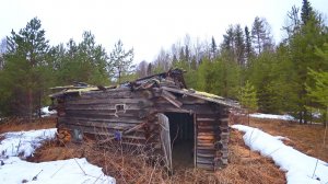 Лось оставил нам рога. Нашёл заброшенную избушку с двумя комнатами? что там внутри? 3 серия