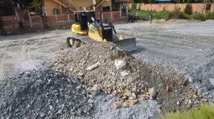 Ep5. Update Landfill Delete Pond Grass Water Nearby Wall by SHANTUI DH17C3 Pushing with dump truck