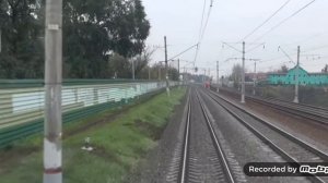 поездка по участку без остановок от Москвы казанского вокзала до Бронниц с видом из кабины машиниста