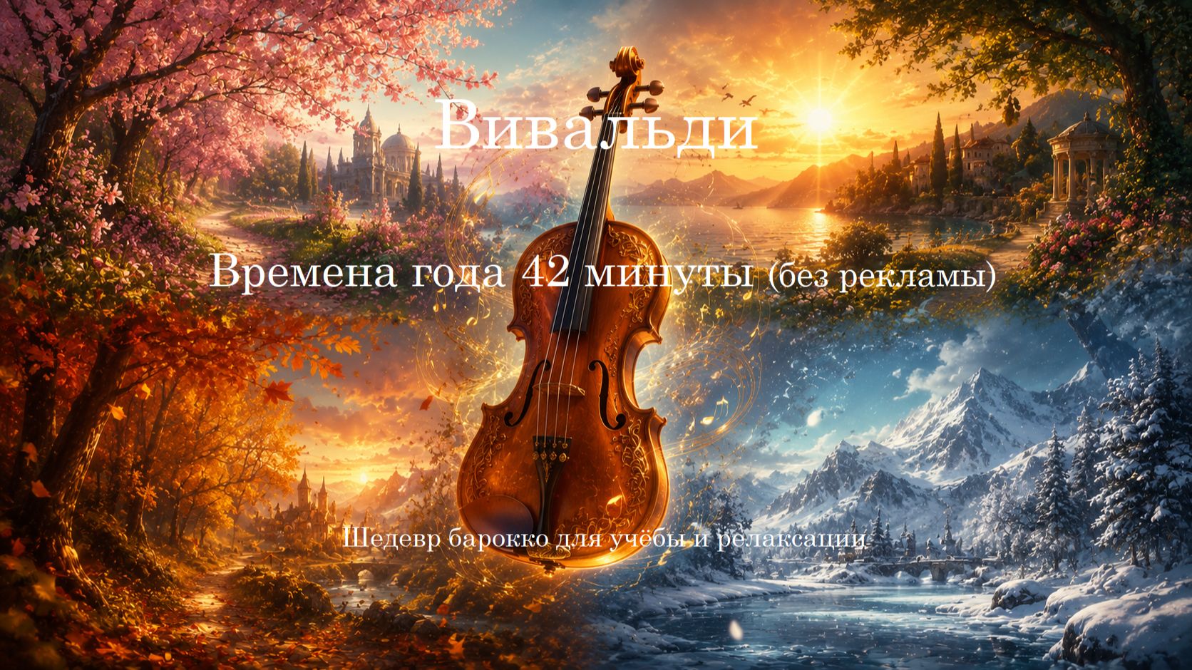 🎻 Вивальди – Времена года | 42 минуты (без рекламы) | Шедевр барокко для учёбы и релаксации