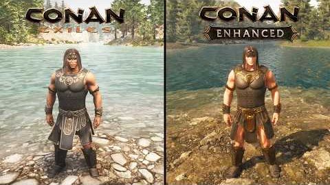 Conan Exiles Enhanced vs Original  - Сравнение графики, деталей и физики (bluroff)