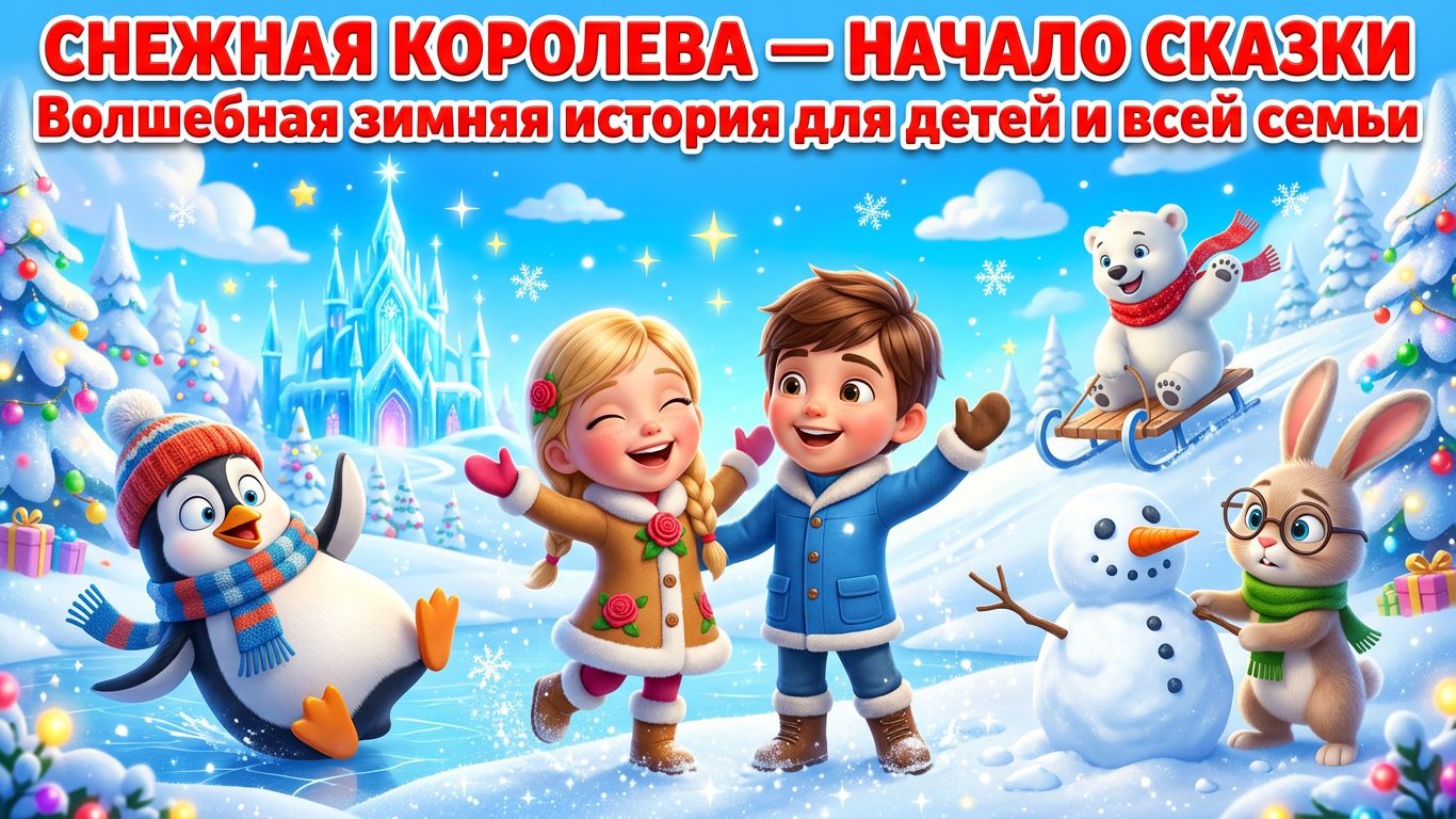 Снежная королева — начало сказки | Волшебная зимняя история для детей и всей семьи