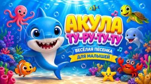 🍿 Акула Ту-ру-ту-ту | Весёлая детская песня про океан