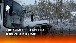 Два человека погибли в ДТП с автобусом из-за метели в ХМАО