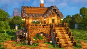 Minecraft: простой дом для выживания с шахтным входом [руководство]