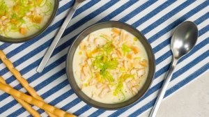 Кабачковый крем-суп со сливками