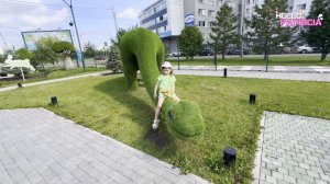Гуляем в парке с динозаврами. Плаваем на воде. Гладим кроликов