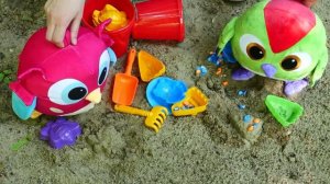 🦉🦜 Что построили Хоп Хоп и Тук Тук из ПЕСКА Строим и украшаем песочный вулкан с любимыми героями!