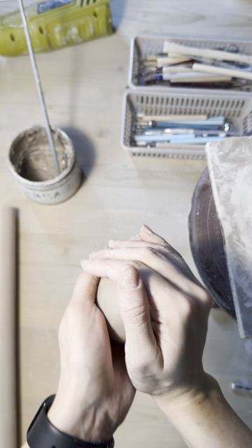 Making a Cute Jar from Clay ❤️ Pottery Therapy 🌿 Ceramics process  ✨ Handmade
