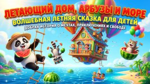 Летающий дом, арбузы и море — волшебная летняя сказка для детей | Добрая история о мечтах