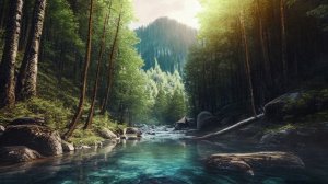 Nature - Beautiful Forest Sounds With Rain - Ambient Music