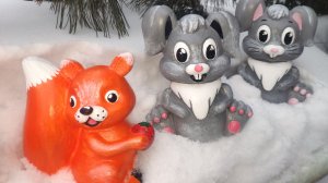 Фигурки для сада из Цемента ПРОСТО для начинающих с помощью форм для лепки из снега