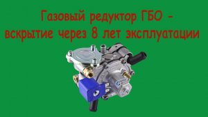 Газовый редуктор ГБО - вскрытие через 8 лет эксплуатации