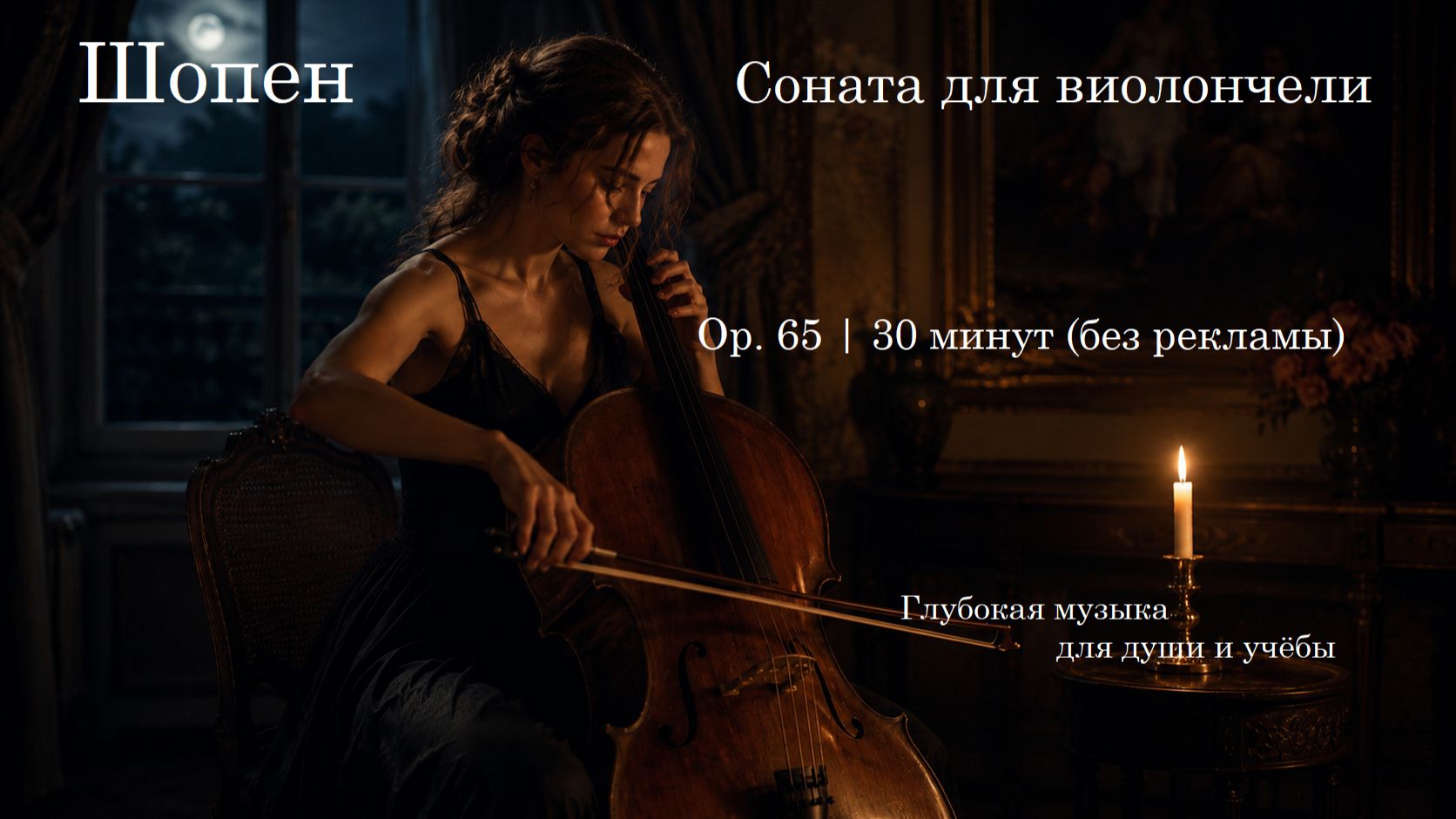 🎻 Шопен – Соната для виолончели, Op. 65 | 30 минут (без рекламы) | Глубокая музыка для души и учёбы
