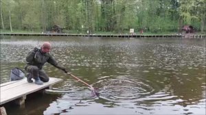 Форель предпочитает резину. Клёвое место, Лосиный остров, верхний водоём.