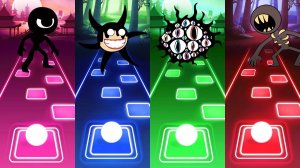 Мультик для детей. Баттл: Сик, Скрич, Глаза, Фигура. Tiles Hop