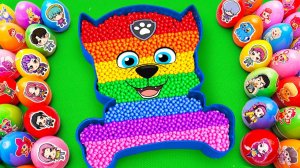 Готовим ванну из пенопластовых шариков Chase Paw Patrol, смешивая желе, слизь, ГЛИНЯНЫЕ яйца