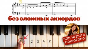 КАК ИГРАТЬ Papirossen на фортепианоМЕДЛЕННЫЙ разбор для начинающих + ноты