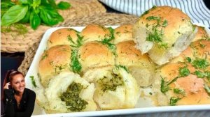 🥯Новые ПАМПУШКИ как ПУХ с начинкой 🧄 Очень ароматные булочки с чесноком и зеленью