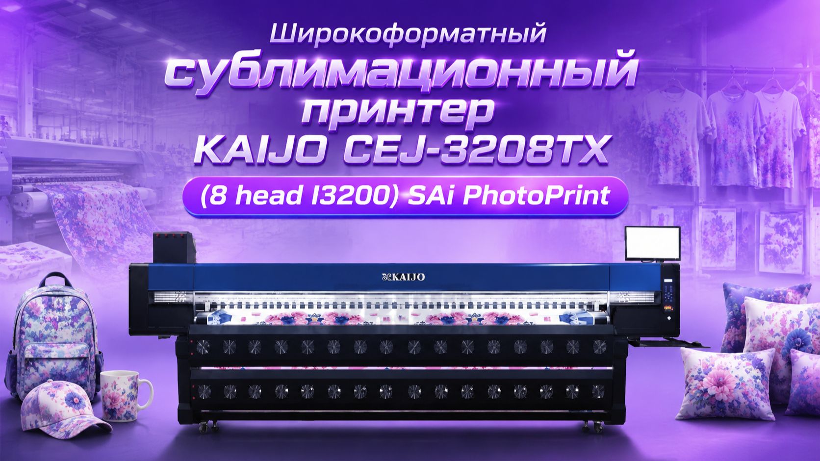 Широкоформатный сублимационный принтер KAIJO CEJ-3208TX (8 head I3200) SAi PhotoPrint