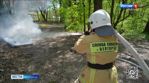 В Белгороде прошли учения по борьбе с ландшафтными пожарами