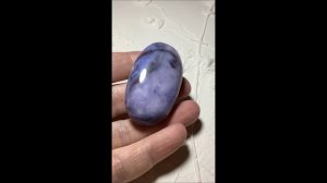 Агат сакура голубой гладкая галька