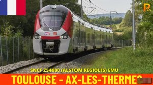 🚄 4К SmartTV ➤ 🌄 Тулуза - Акс-ле-Терм (Окситания, Франция) вид машиниста поезда в формате 4K! 🌄
