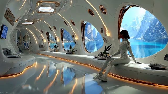Мегаполисы будущего 2500 года ❄️ Мир технологий будущего  1 час sci-fi ambience  4K