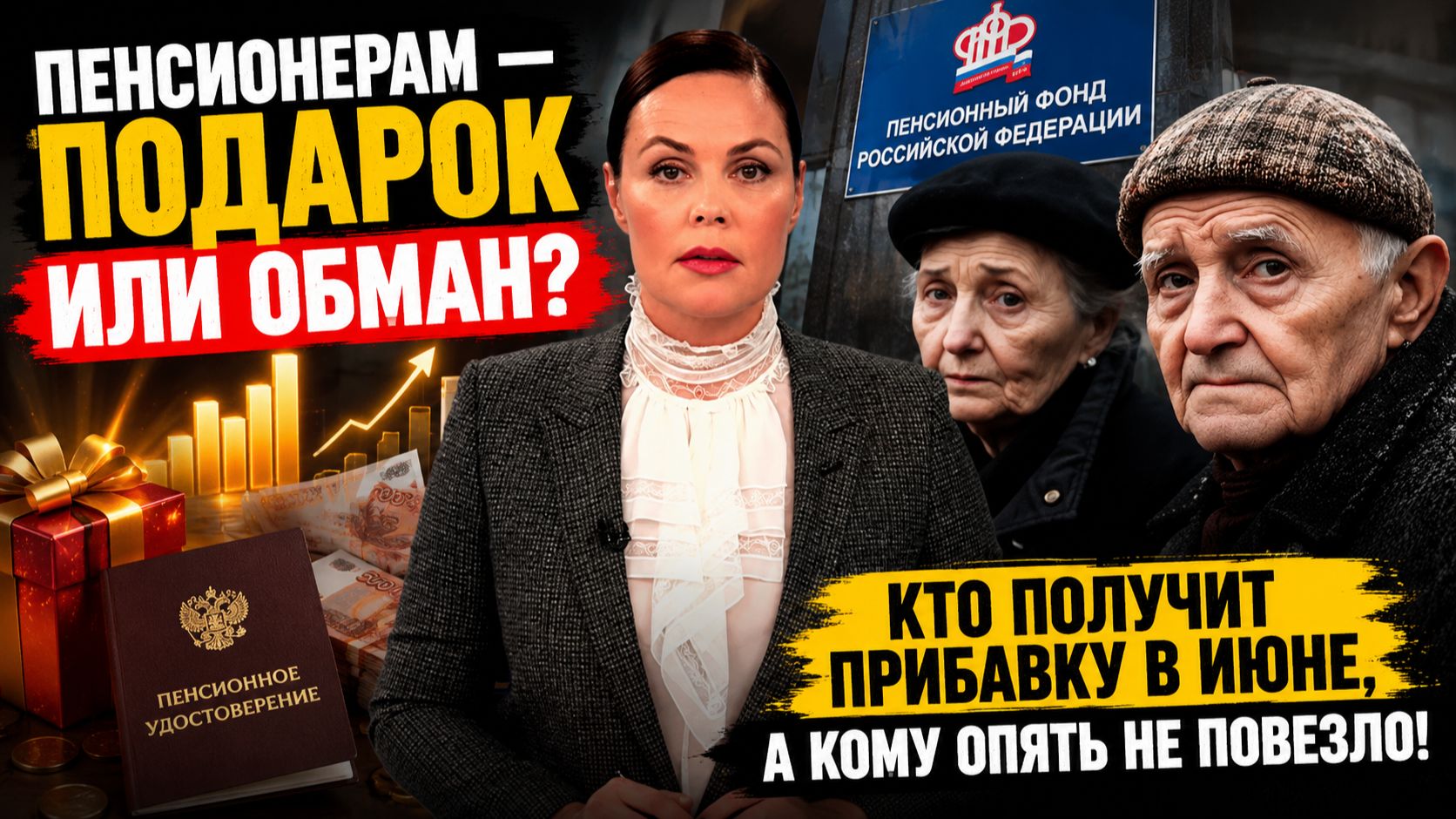 ПЕНСИОНЕРАМ — ПОДАРОК ИЛИ ОБМАН Кто получит прибавку в июне, а кому опять не повезло! смотреть онлайн
