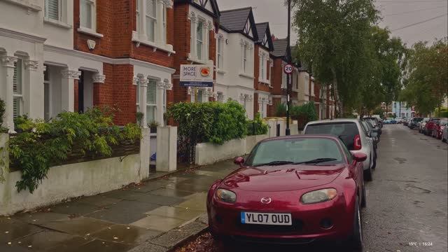 🌧️1 час прогулки под дождем в Чизвике, Лондон. Пешеходная экскурсия по Лондону 4K